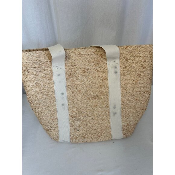 J Crew BQ267 Raffia straw structured tote bag - Picture 1 of 4